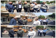 بازدید مدیرکل محترم دفتر امور شهری و شوراها آقای مهندس کنعان پور از پروژه‌های نهضت آسفالت در پارس آباد